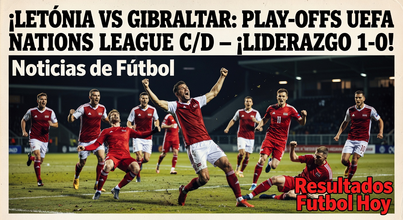 Latvia Leads Gibraltar 1-0 Aggregate in Nations League Play-off