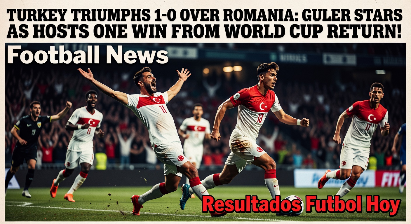 Türkiye defeat Romania 1-0 in World Cup Qualifier