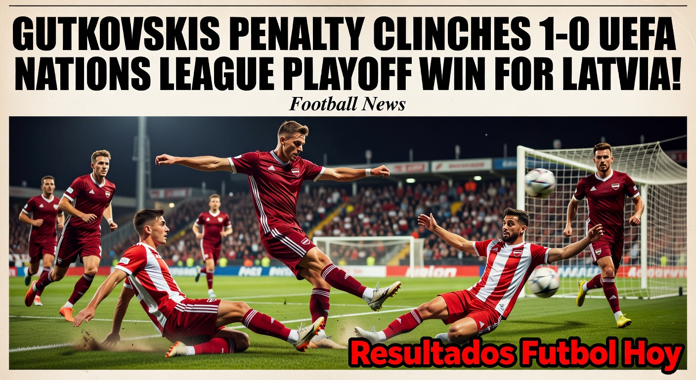 Gibraltar 0-1 Latvia in UEFA Nations League