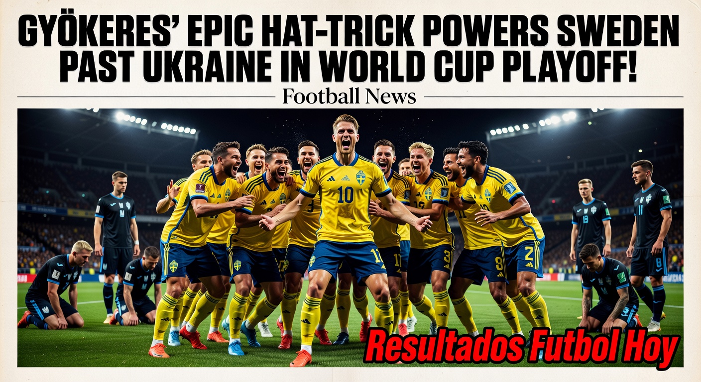 Sweden 3-1 Ukraine: Sweden Prevails in WC Qualifier