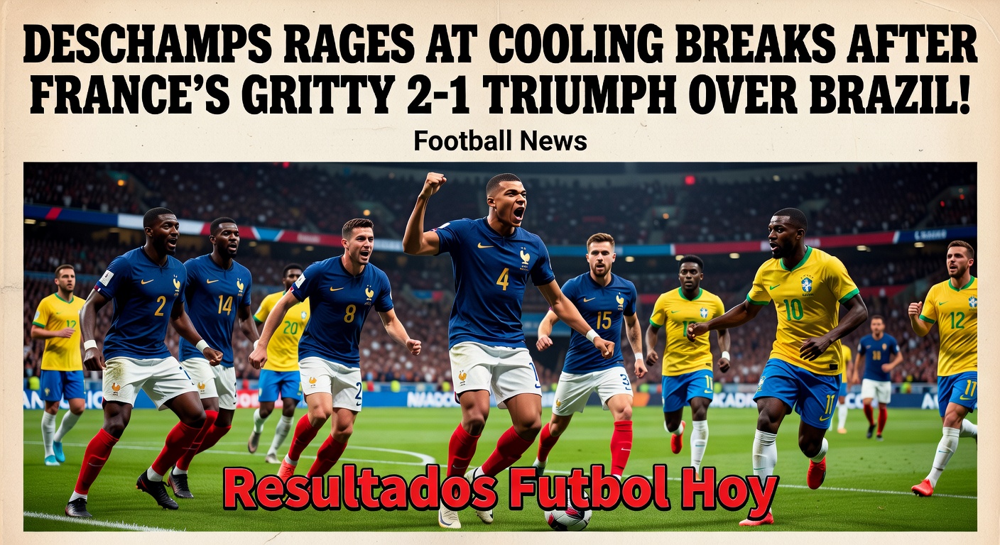 Didier Deschamps Criticizes 'Cooling Breaks' After France Beat Brazil