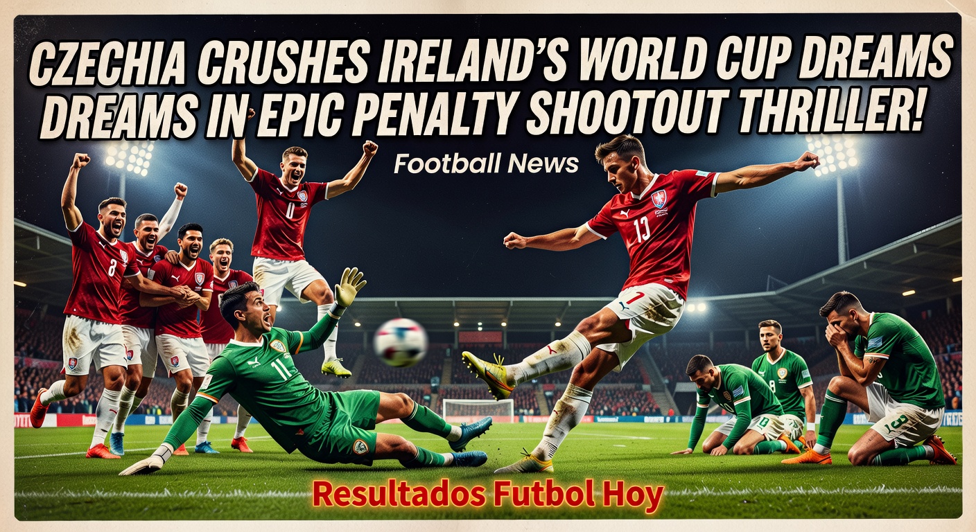 Republic of Ireland 2-2 Czechia (Pens) in WC Qualifier
