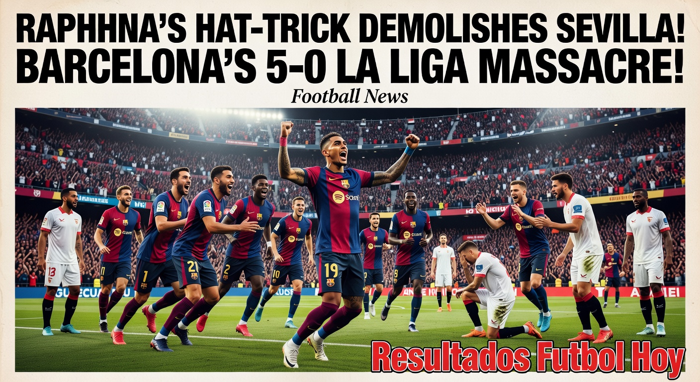 Raphinha Nets Hat-Trick as Barcelona Thrash Sevilla 5-0