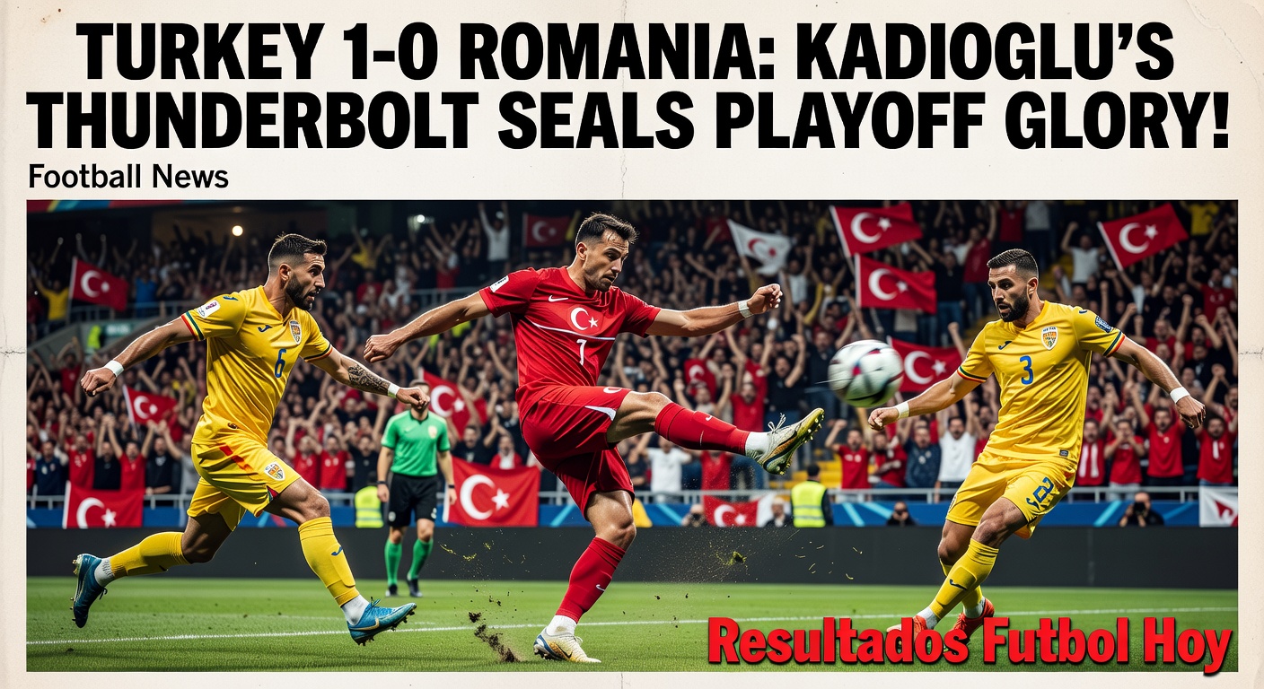 Türkiye 1-0 Romania in FIFA World Cup Qualifier
