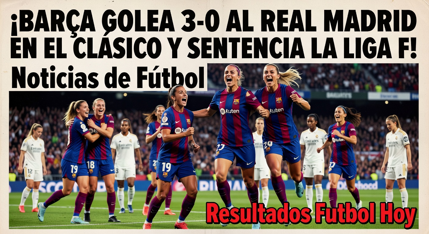 Barcelona Femení 3-0 Real Madrid Femenino - Liga F (ESPN, Full time March 30)